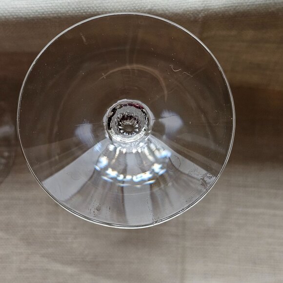 4 Fostoria Lenox Water Glasses 8" etched Laurel Elegant Glass crystal medallion - Picture 8 of 10